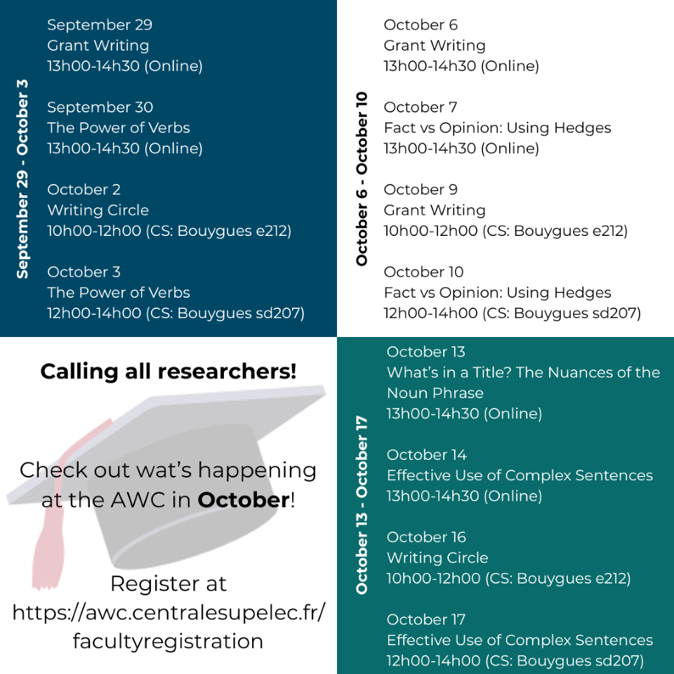 Poster explaining the new course offerings
