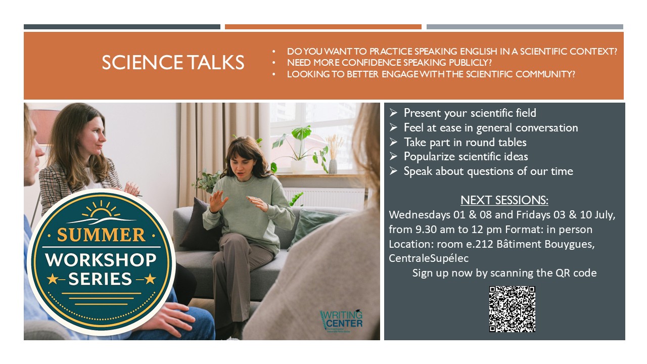 Registration link for Science Talks